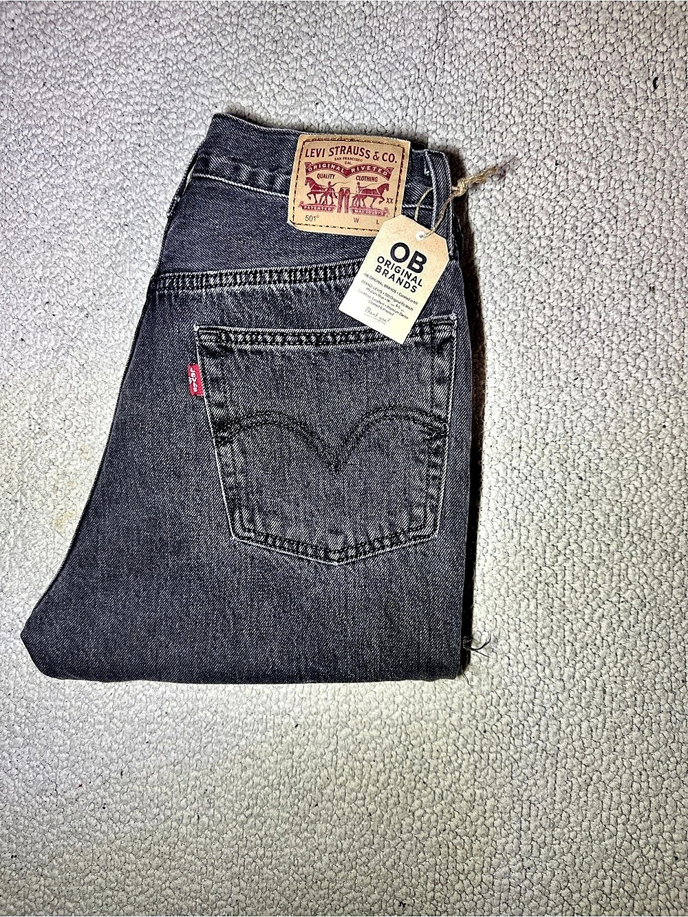 Levi's 501 Original Fit Jeans Straight Leg Gray - Picture 3 of 8